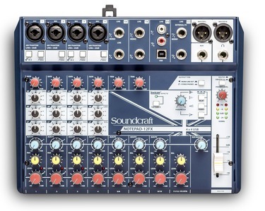 5085985US NOTEPAD-12FX: SMALL FORMAT ANALOG MIXING CONSOLE WITH USB I/O & LEXICON EFFECTS